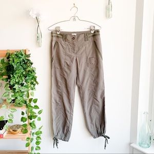 Caché Green Gray Cargo Style Pants